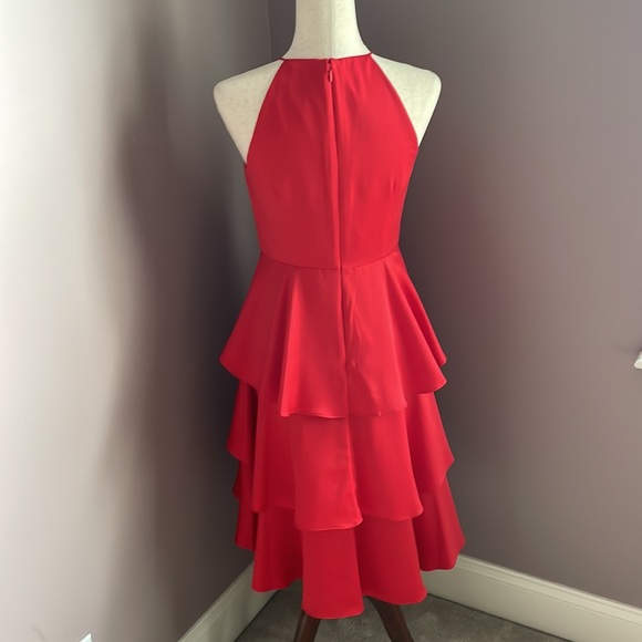 aidan by Aidan Mattox Red Cocktail Dress! High Low Women’s US sz 4 - Picture 2 of 13